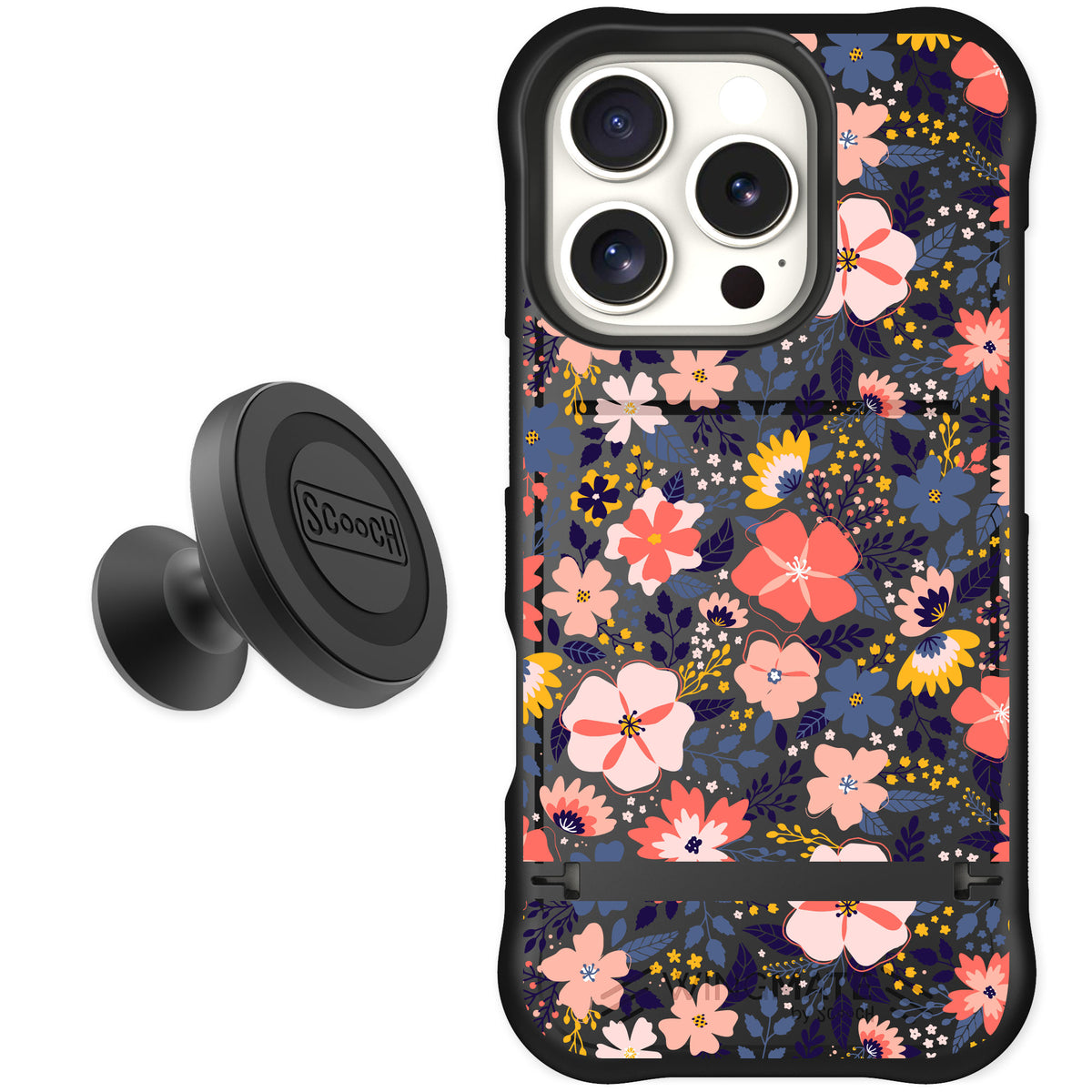 Scooch Wingmate Wildflowers for iPhone 16 Pro — Starter Bundle