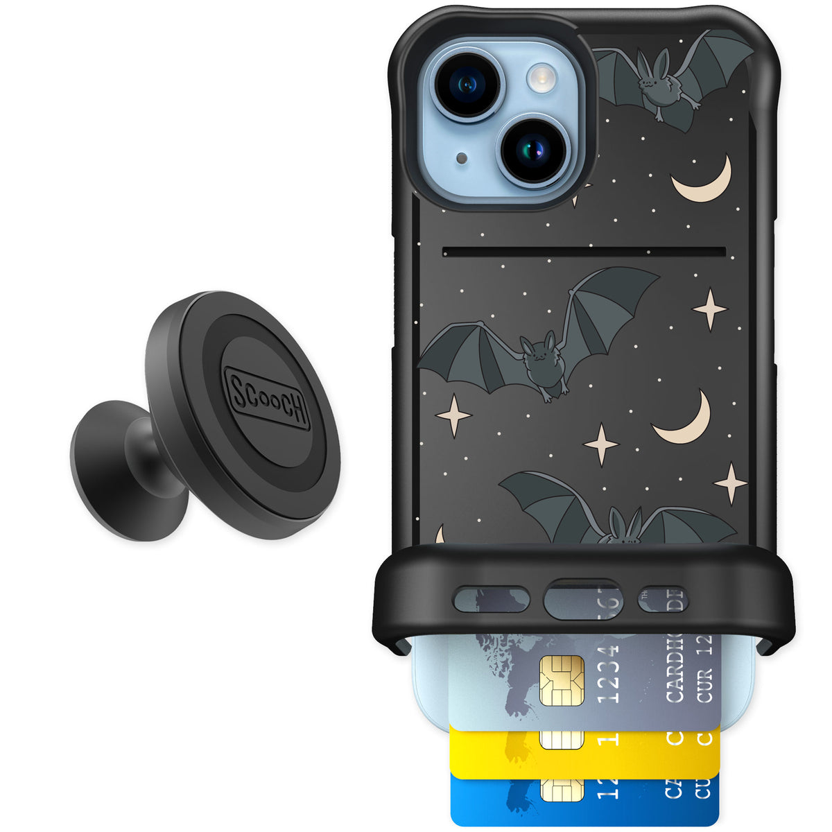 Scooch Wingmate Batty Skies for iPhone 15 — Starter Bundle