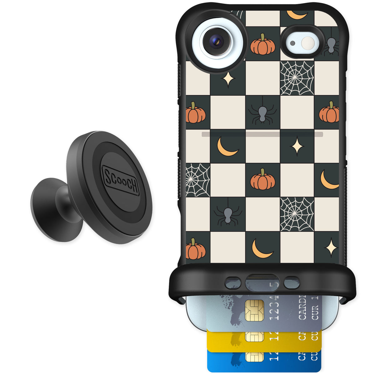 Scooch Wingmate Spooky Squares for iPhone Air — Starter Bundle