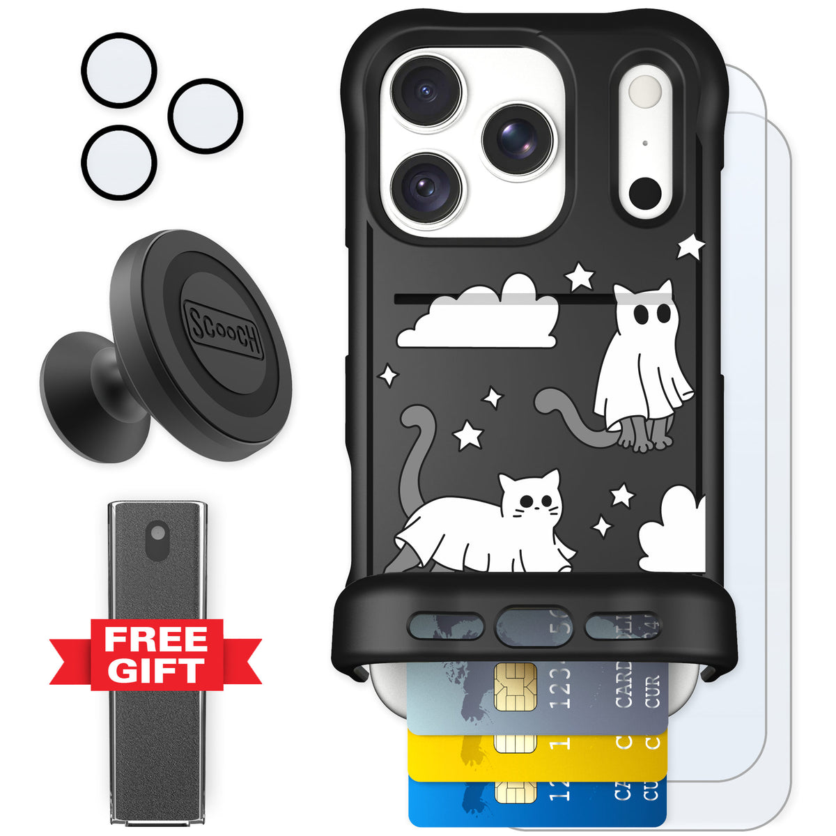 Scooch Wingmate Scaredy Cats for iPhone 18 Pro — Defender Bundle
