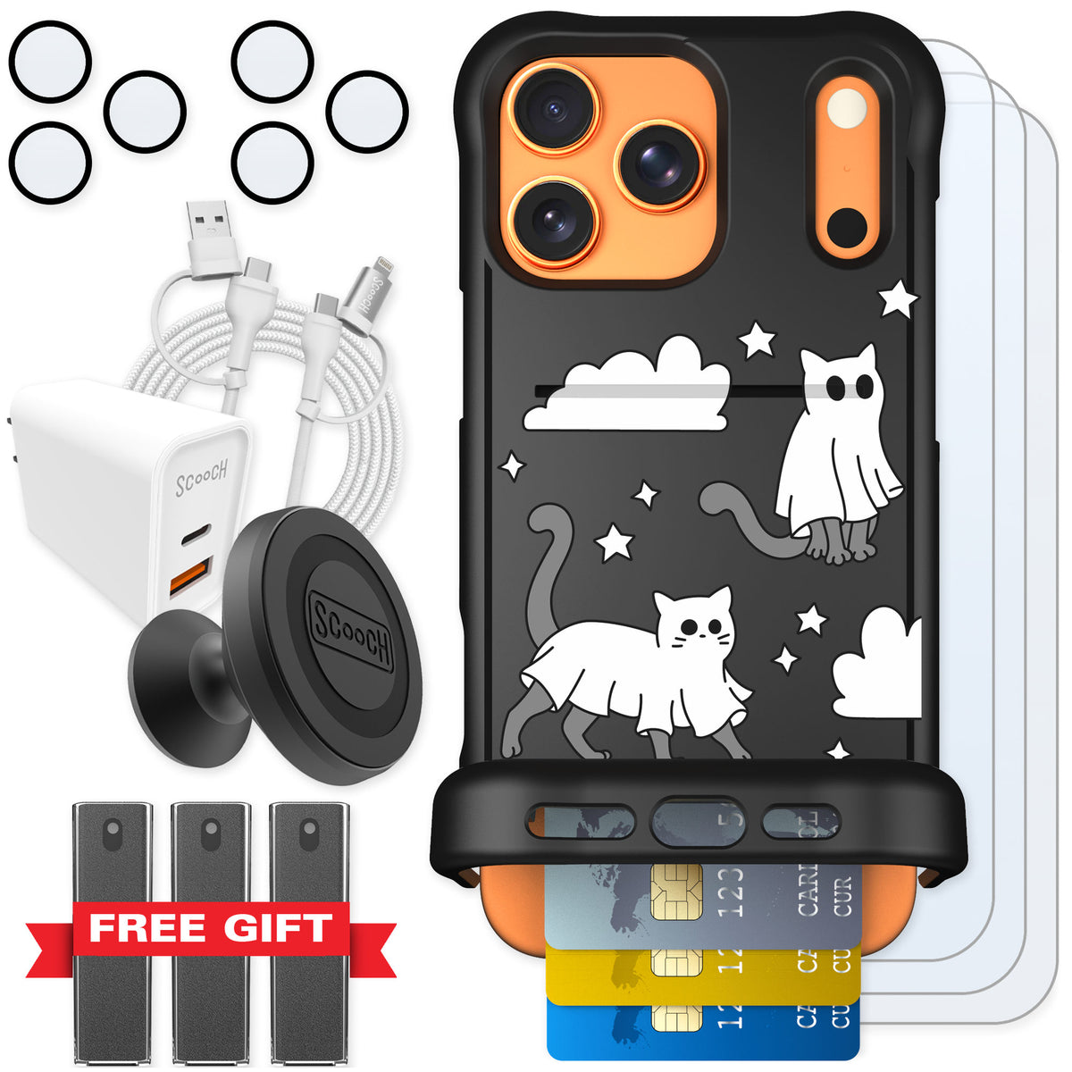 Scooch Wingmate Scaredy Cats for iPhone 17 Pro Max — Ultimate Bundle