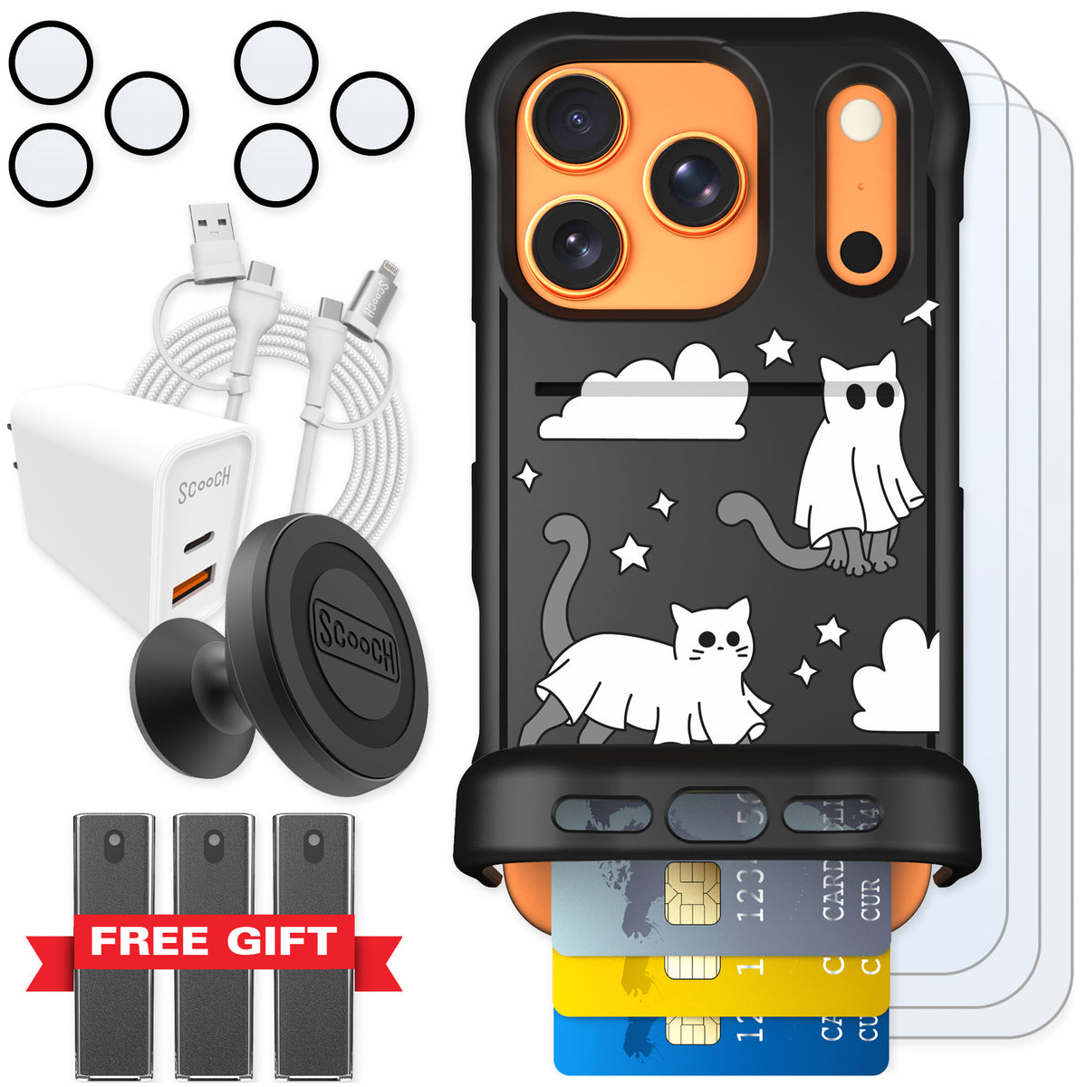 Scooch Wingmate Scaredy Cats for iPhone 17 Pro — Ultimate Bundle