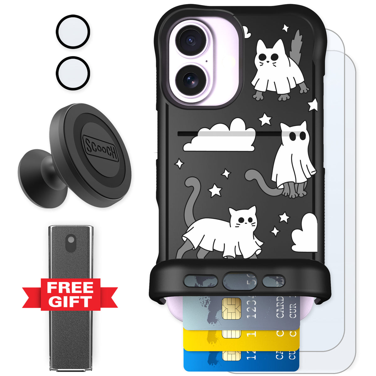 Scooch Wingmate Scaredy Cats for iPhone 17 — Defender Bundle