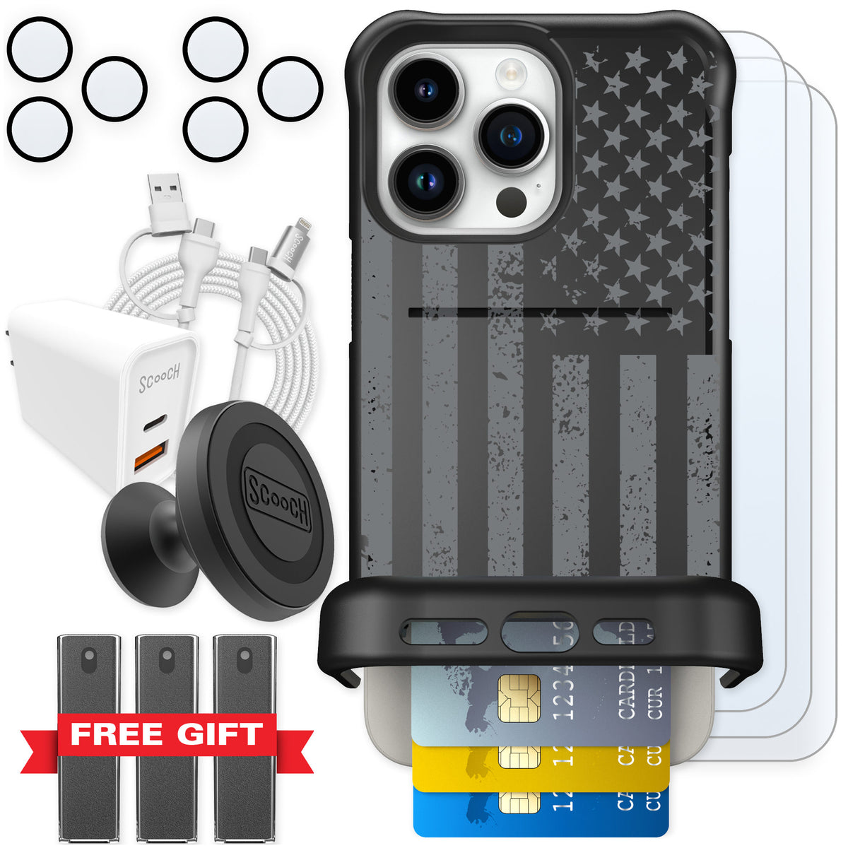 Scooch Wingmate Weathered Glory for iPhone 15 Pro Max — Ultimate Bundle