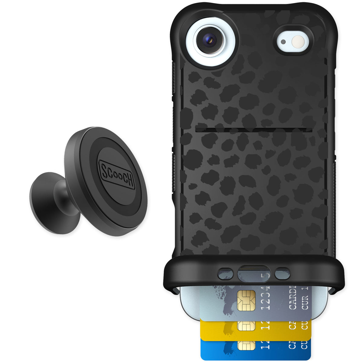 Scooch Wingmate Black Leopard for iPhone Air — Starter Bundle