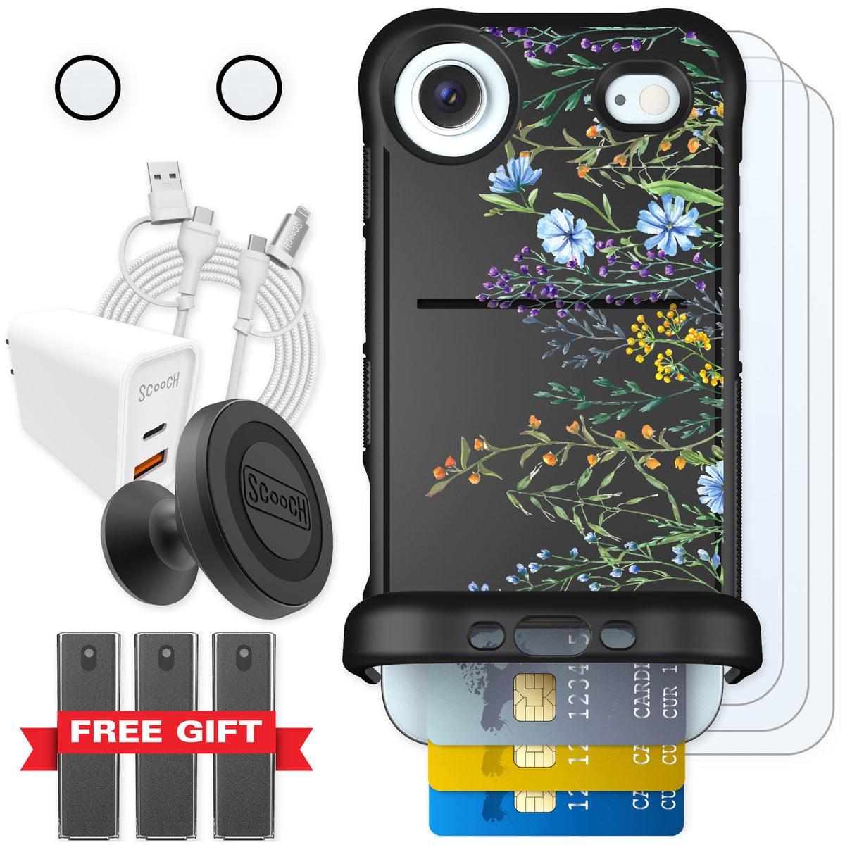 Scooch Wingmate Meadow Bloom for iPhone Air — Ultimate Bundle
