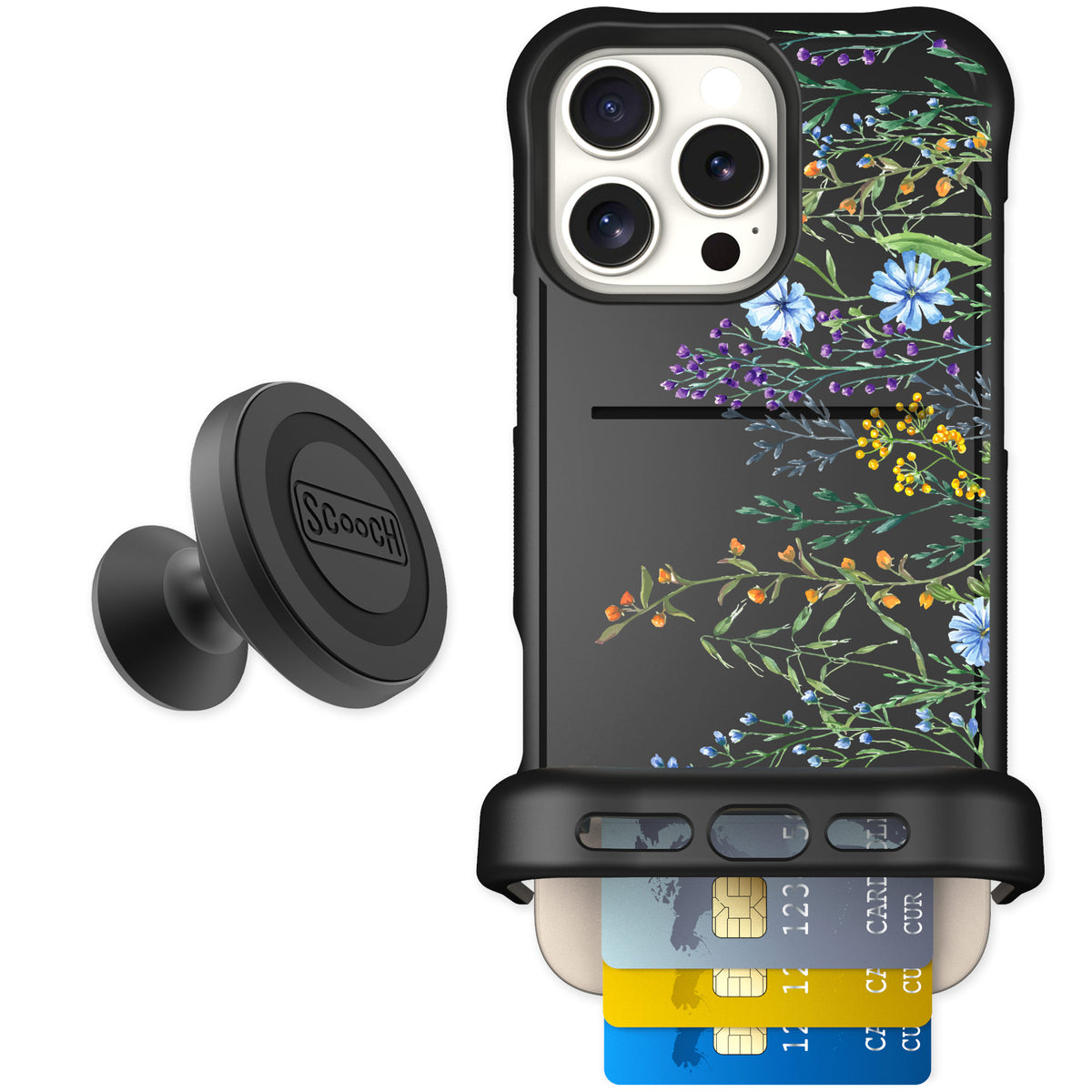 Scooch Wingmate Meadow Bloom for iPhone 16 Pro Max — Starter Bundle