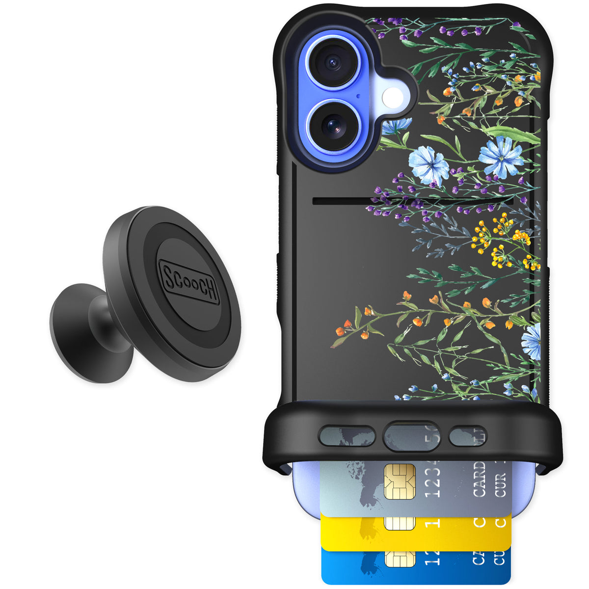 Scooch Wingmate Meadow Bloom for iPhone 16 — Starter Bundle