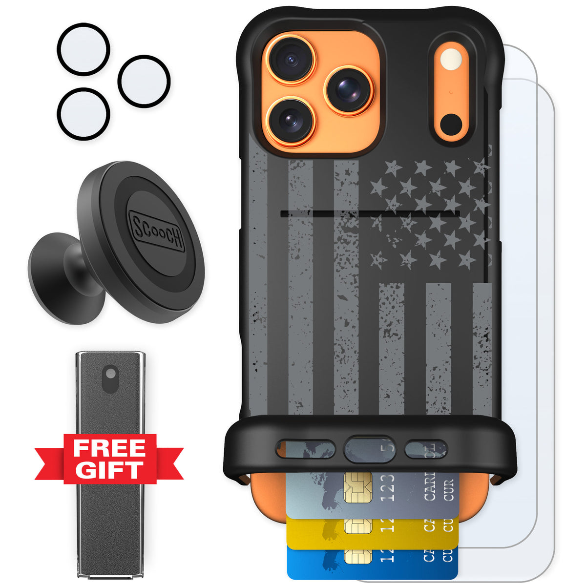 Scooch Wingmate Weathered Glory for iPhone 17 Pro Max — Defender Bundle