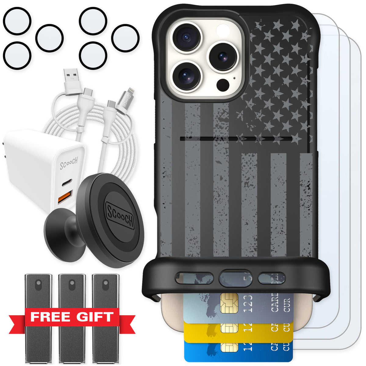 Scooch Wingmate Weathered Glory for iPhone 16 Pro Max — Ultimate Bundle