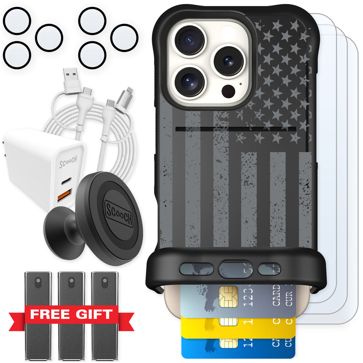 Scooch Wingmate Weathered Glory for iPhone 16 Pro — Ultimate Bundle