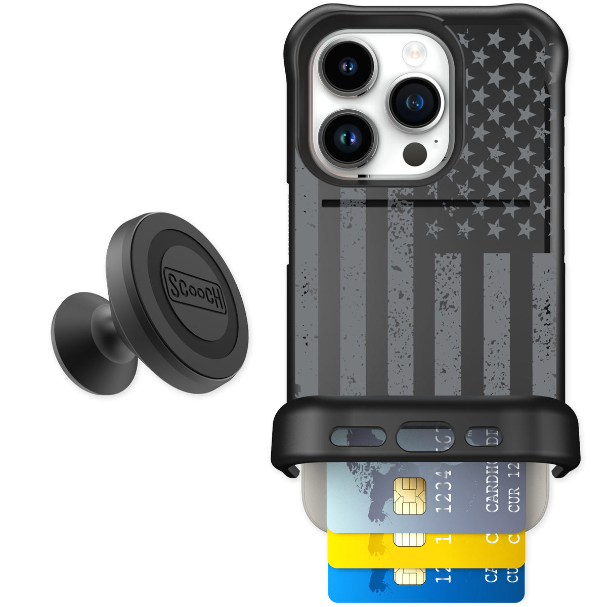 Scooch Wingmate Weathered Glory for iPhone 15 Pro — Starter Bundle