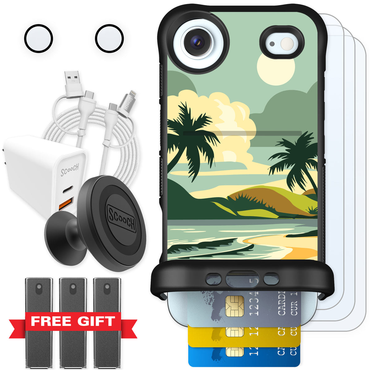 Scooch Wingmate Paradise Cove for iPhone Air — Ultimate Bundle
