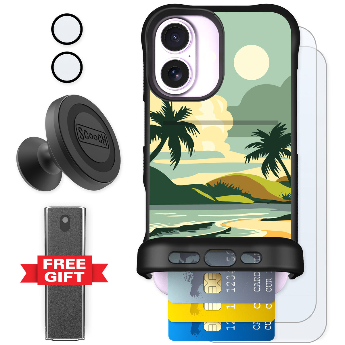 Scooch Wingmate Paradise Cove for iPhone 17 — Defender Bundle