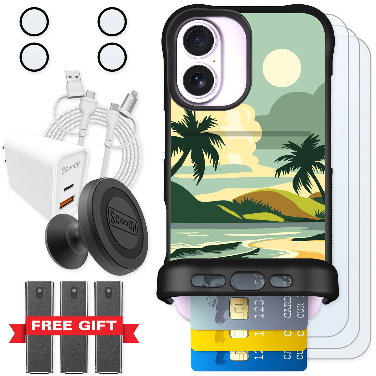 Scooch Wingmate Paradise Cove for iPhone 17 — Ultimate Bundle
