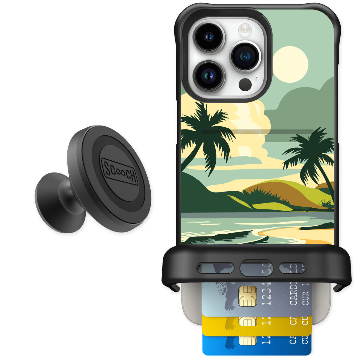 Scooch Wingmate Paradise Cove for iPhone 15 Pro Max — Starter Bundle