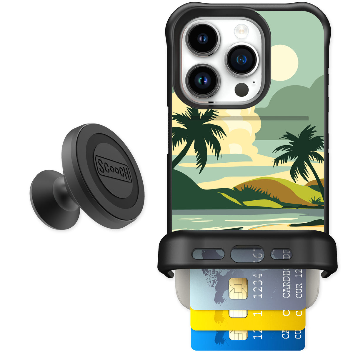 Scooch Wingmate Paradise Cove for iPhone 15 Pro — Starter Bundle