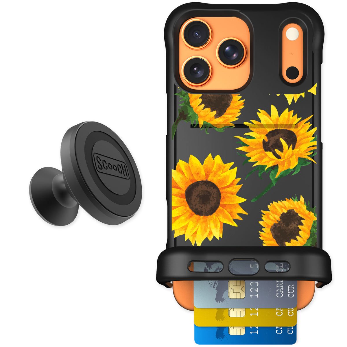 Scooch Wingmate Sunflower Frenzy for iPhone 17 Pro Max — Starter Bundle