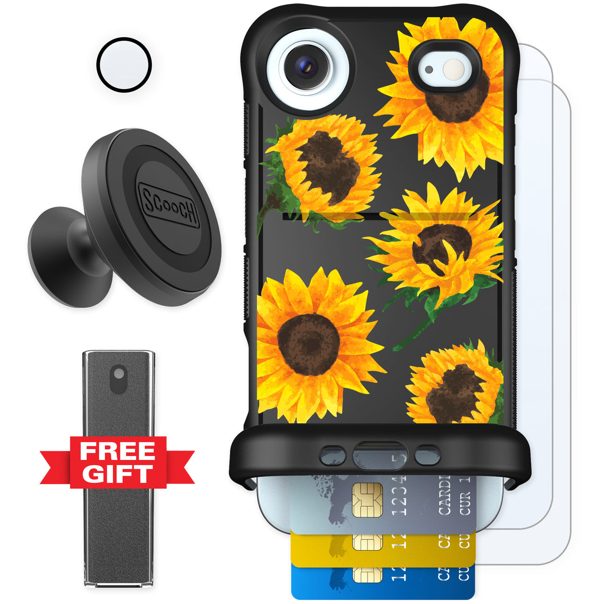 Scooch Wingmate Sunflower Frenzy for iPhone Air — Defender Bundle