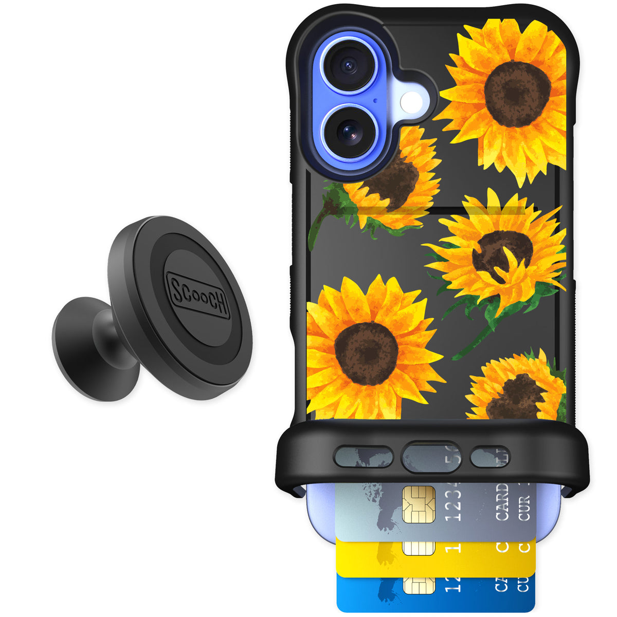 Scooch Wingmate Sunflower Frenzy for iPhone 16 — Starter Bundle