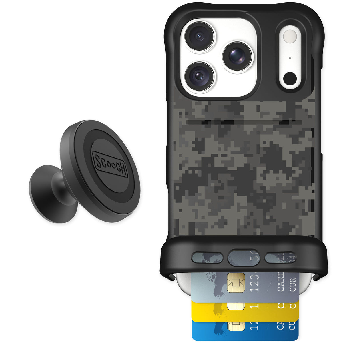 Scooch Wingmate Digi Camo for iPhone 18 Pro — Starter Bundle
