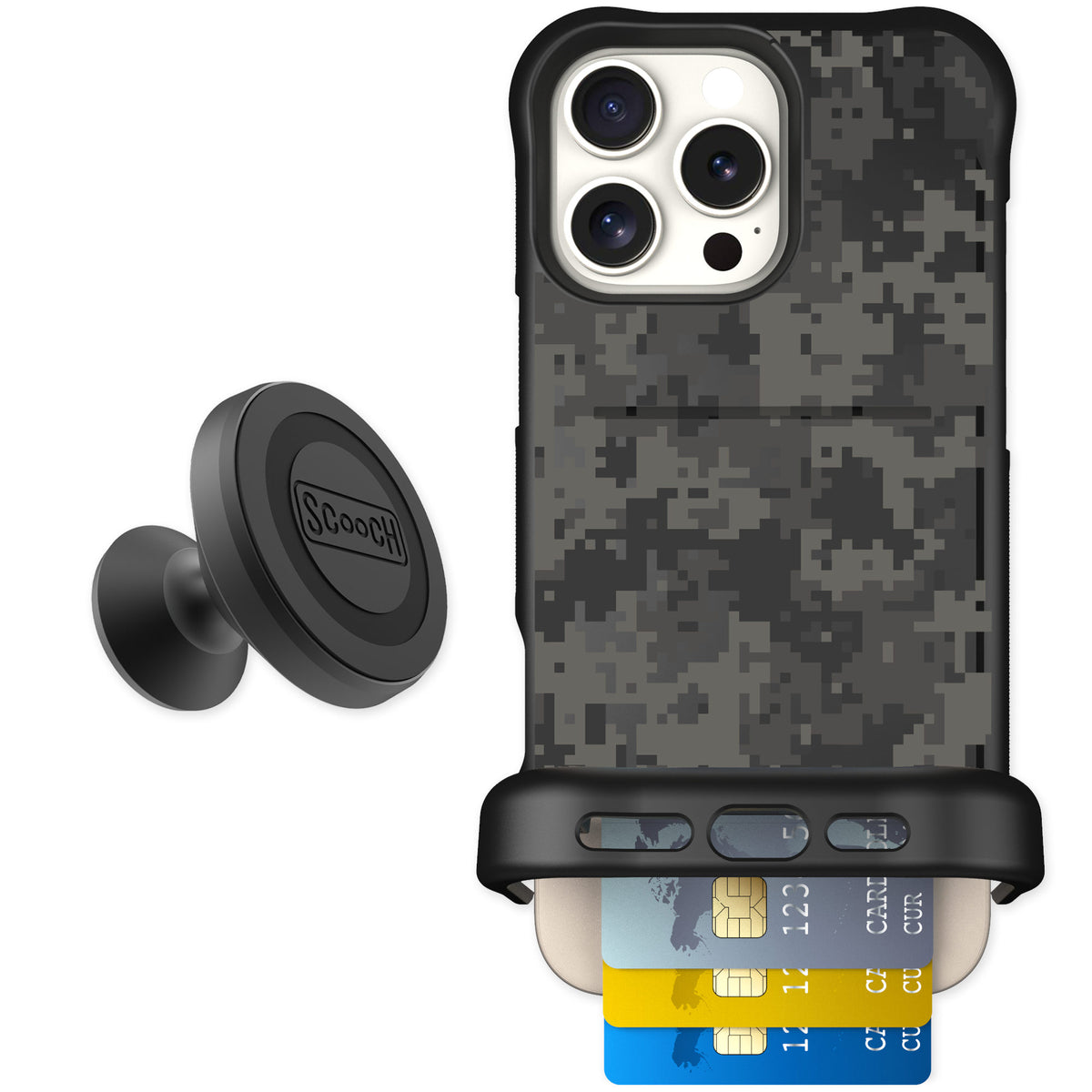 Scooch Wingmate Digi Camo for iPhone 16 Pro Max — Starter Bundle