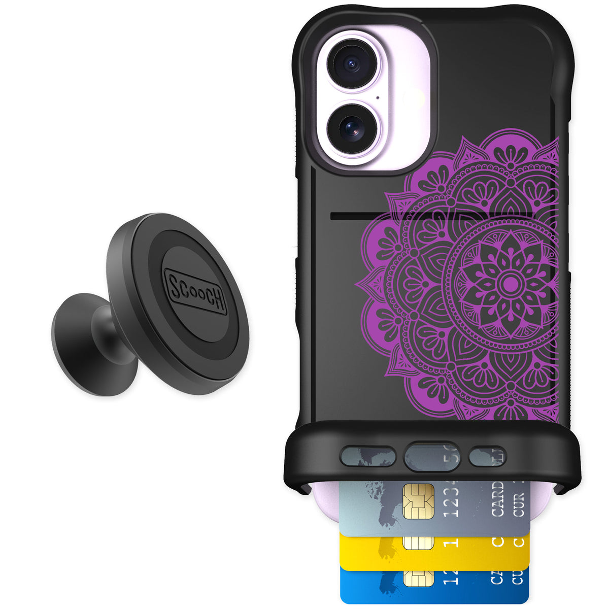 Scooch Wingmate Mandala Dreams for iPhone 17 — Starter Bundle