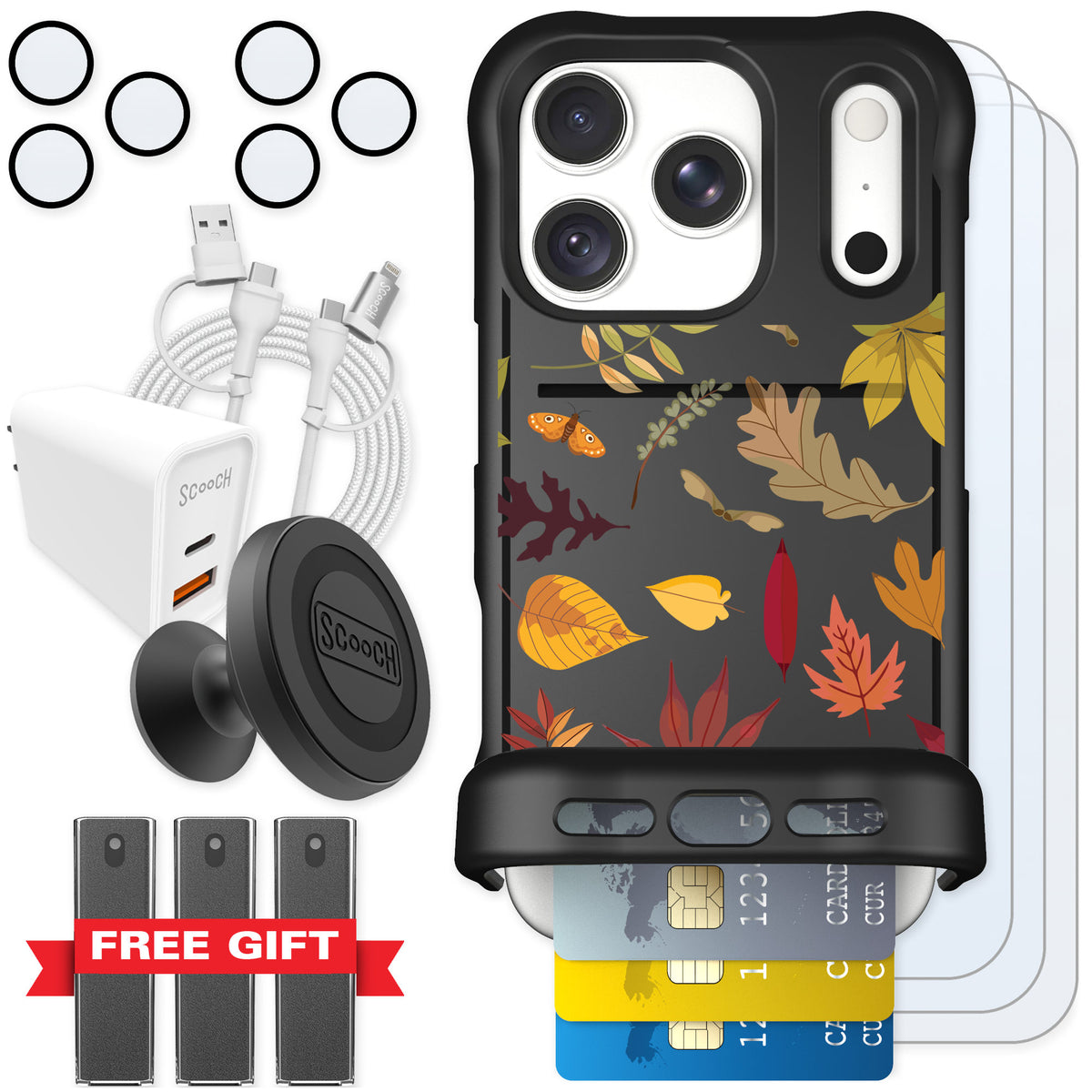 Scooch Wingmate Autumn Leaves for iPhone 18 Pro — Ultimate Bundle
