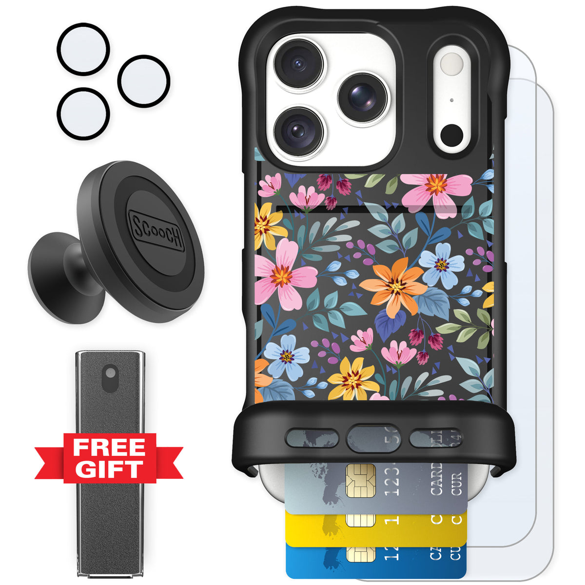Scooch Wingmate Full Bloom for iPhone 18 Pro — Defender Bundle