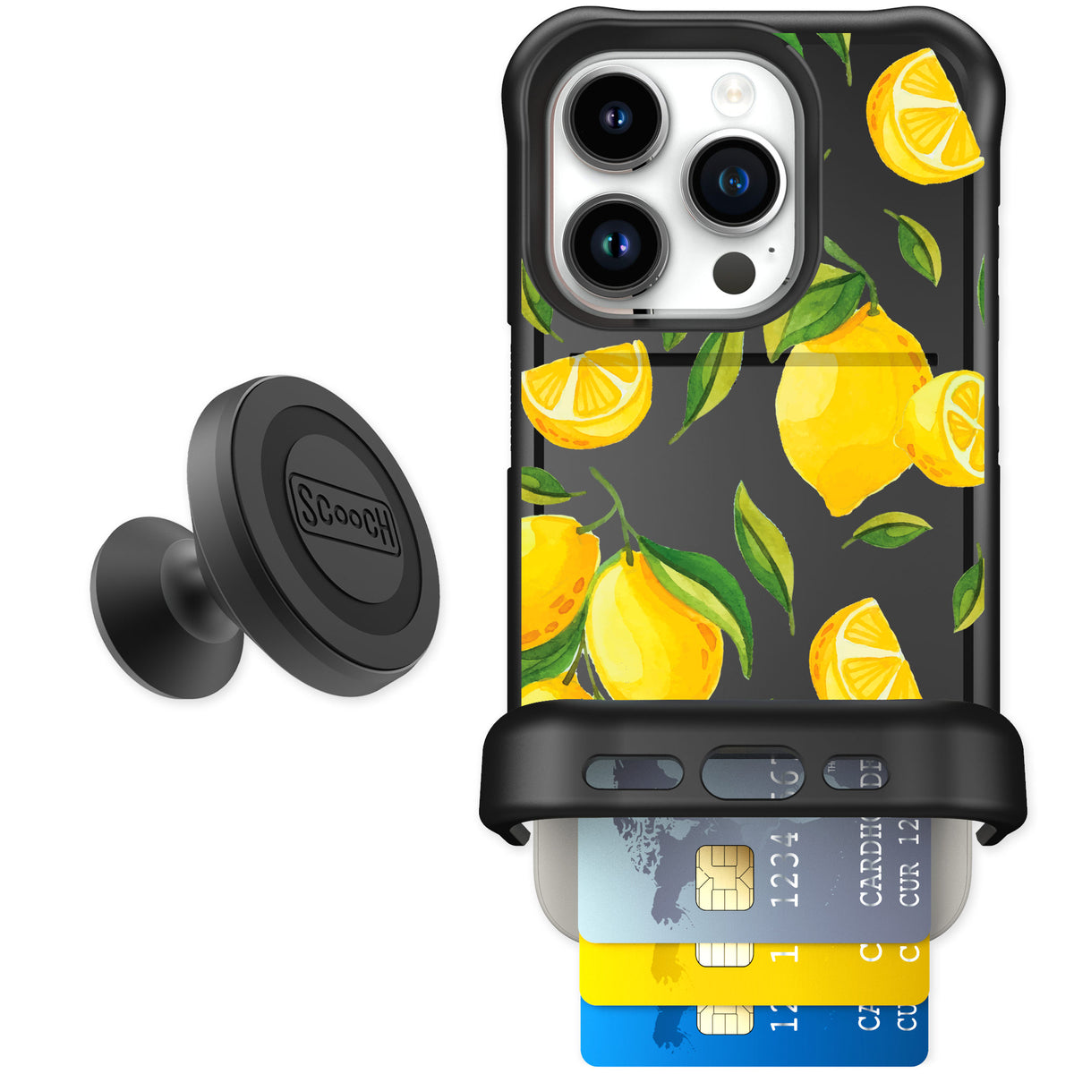 Scooch Wingmate Amalfi Lemons for iPhone 15 Pro — Starter Bundle