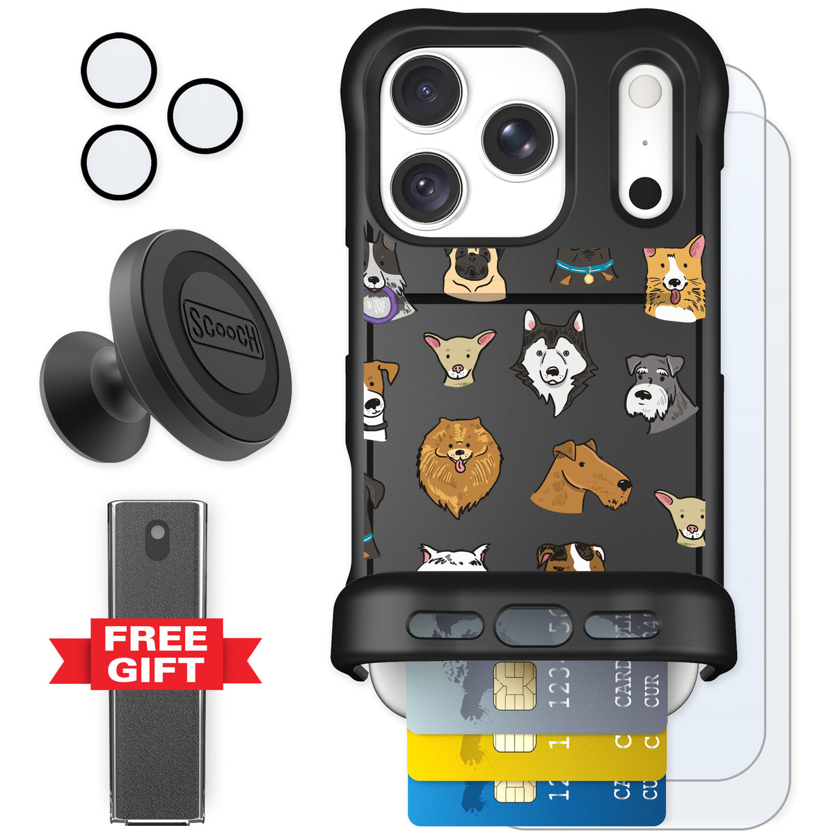 Scooch Wingmate Dog Squad for iPhone 18 Pro — Defender Bundle