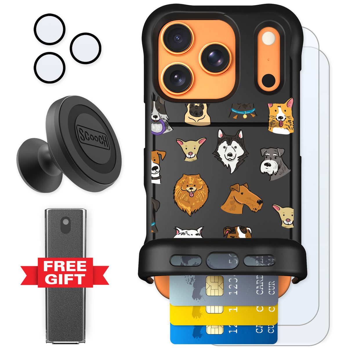 Scooch Wingmate Dog Squad for iPhone 17 Pro — Defender Bundle