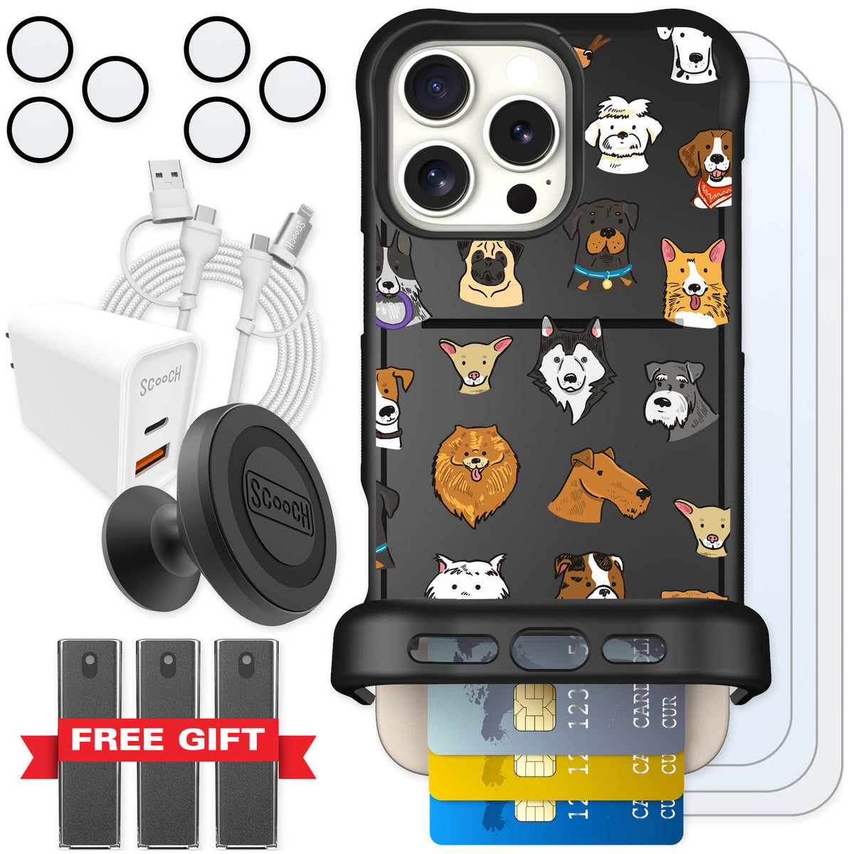 Scooch Wingmate Dog Squad for iPhone 16 Pro Max — Ultimate Bundle