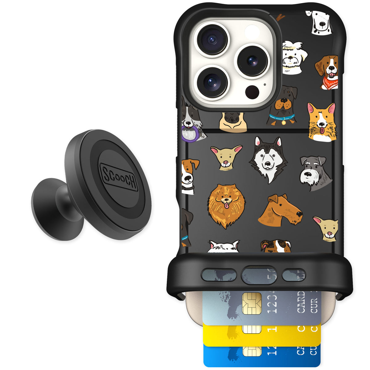 Scooch Wingmate Dog Squad for iPhone 16 Pro — Starter Bundle