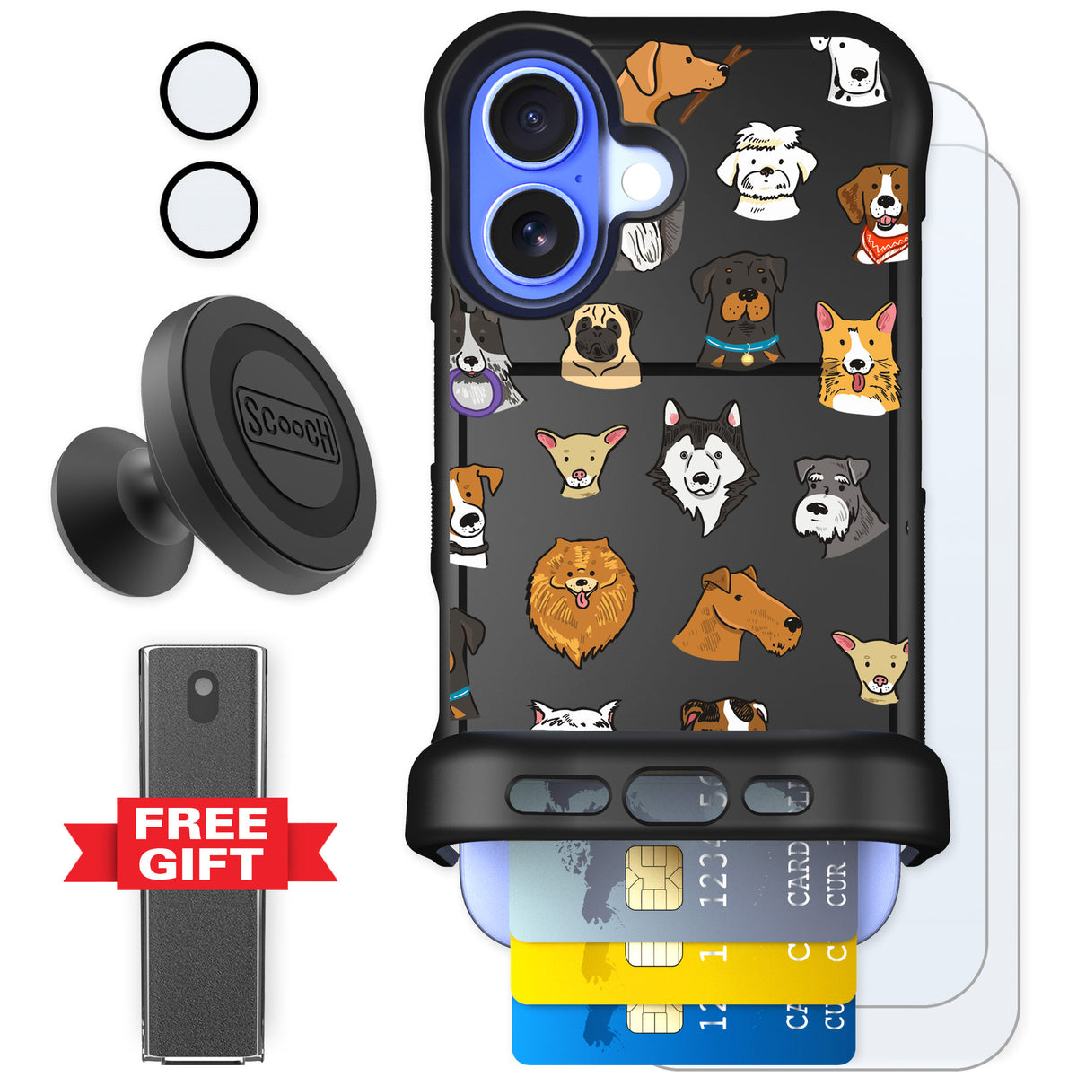 Scooch Wingmate Dog Squad for iPhone 16 — Defender Bundle