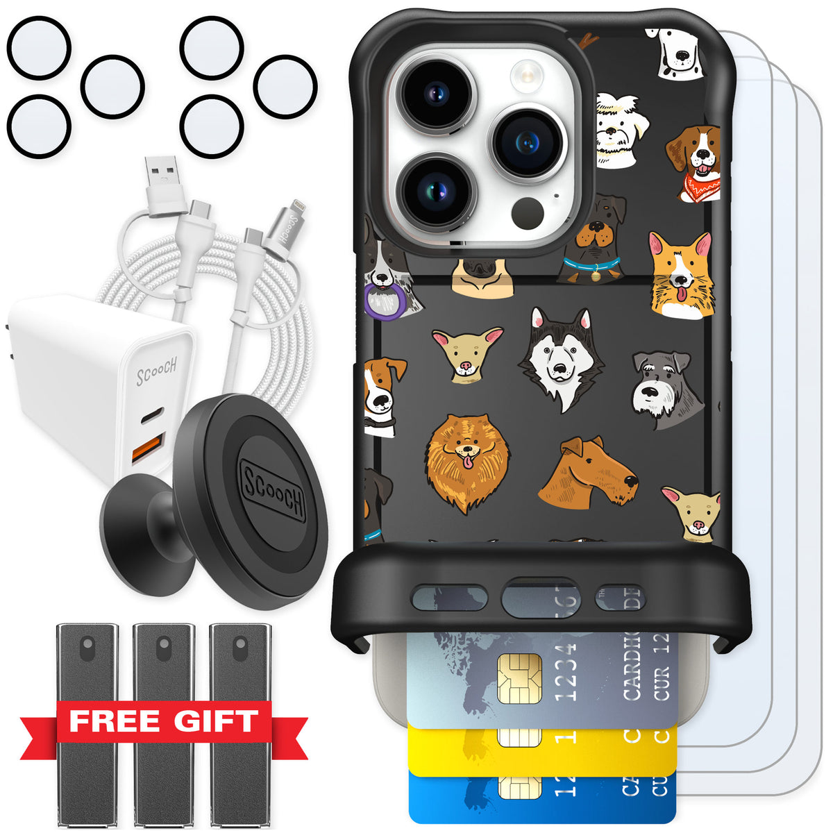 Scooch Wingmate Dog Squad for iPhone 15 Pro — Ultimate Bundle