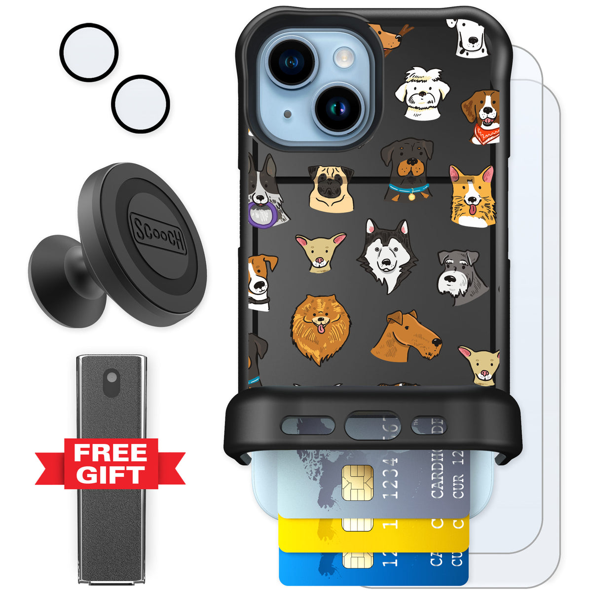 Scooch Wingmate Dog Squad for iPhone 15 — Defender Bundle