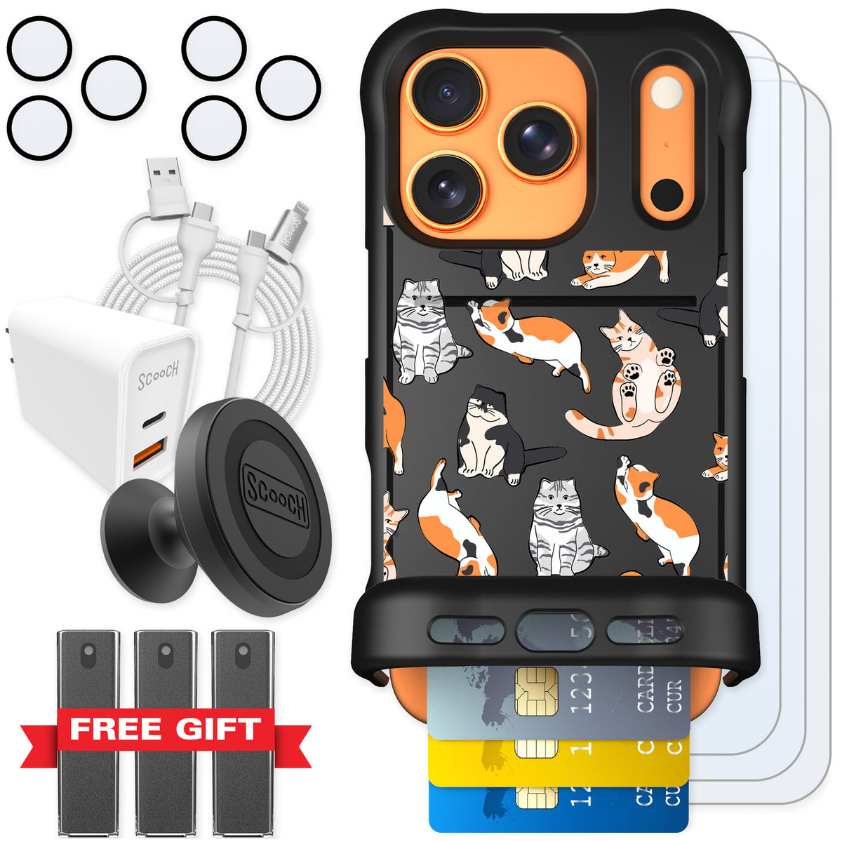 Scooch Wingmate Kitty Crew for iPhone 17 Pro — Ultimate Bundle