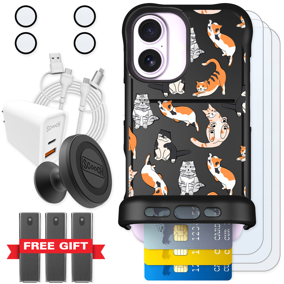 Scooch Wingmate Kitty Crew for iPhone 17 — Ultimate Bundle