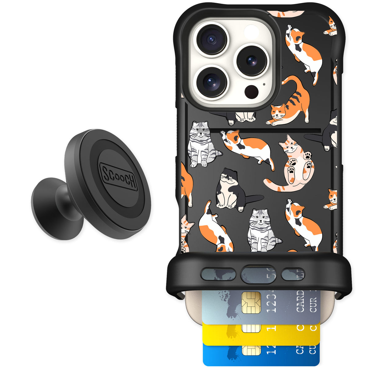 Scooch Wingmate Kitty Crew for iPhone 16 Pro — Starter Bundle