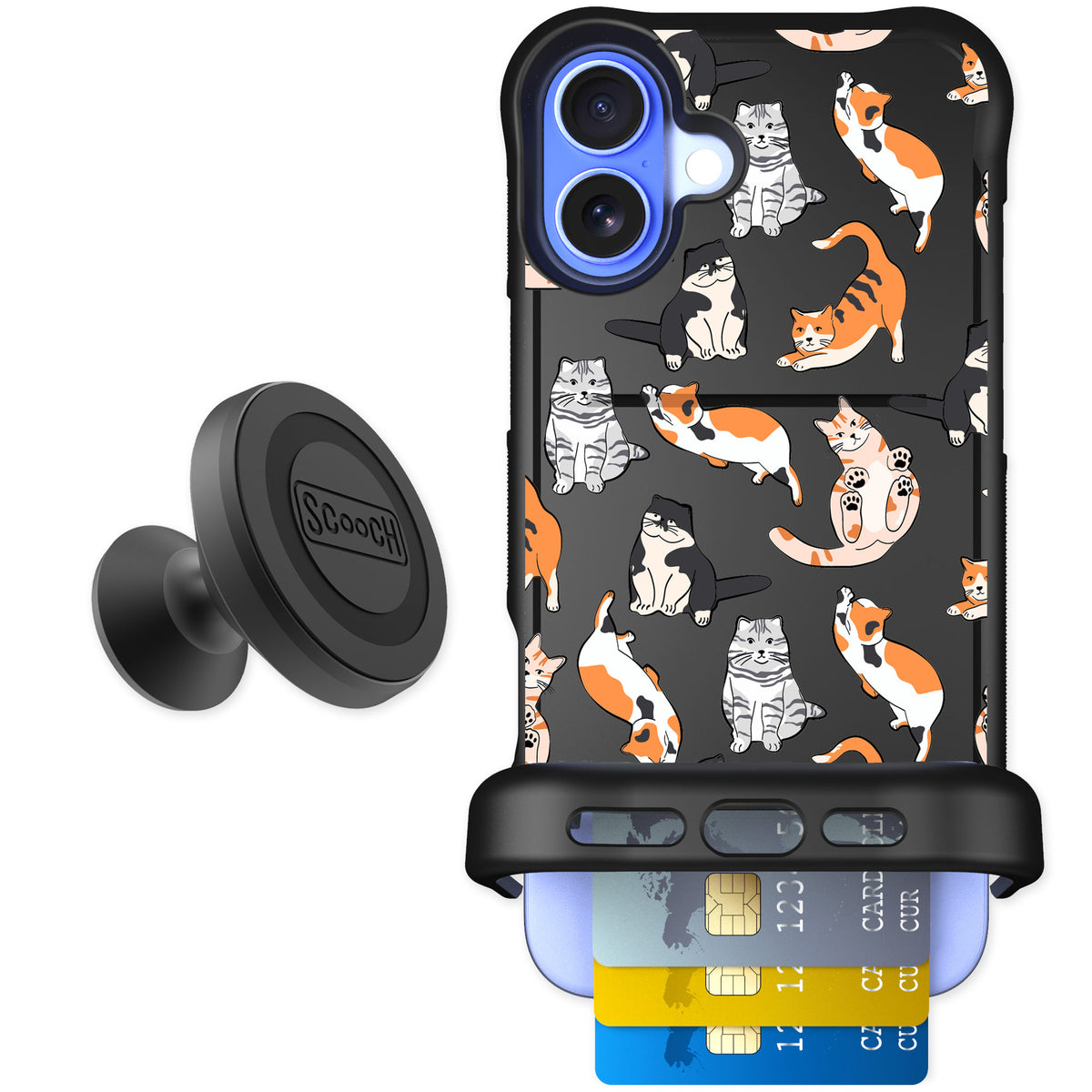 Scooch Wingmate Kitty Crew for iPhone 16 Plus — Starter Bundle