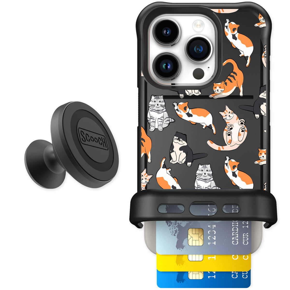 Scooch Wingmate Kitty Crew for iPhone 15 Pro — Starter Bundle