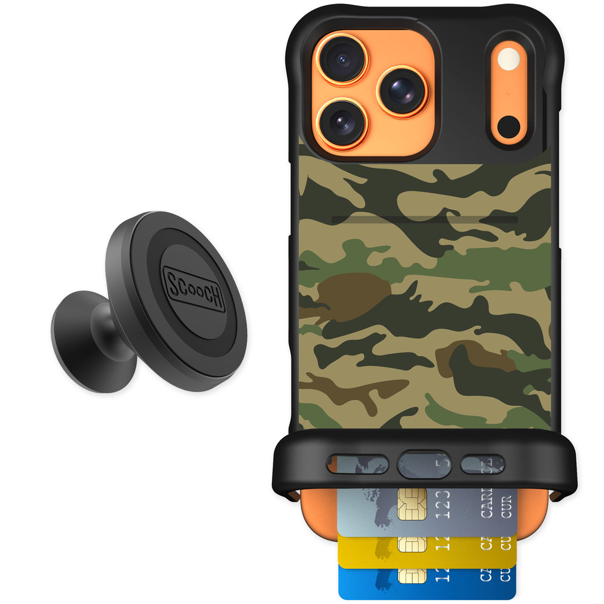 Scooch Wingmate Classic Camo for iPhone 17 Pro Max — Starter Bundle