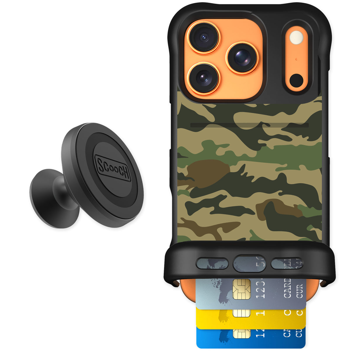 Scooch Wingmate Classic Camo for iPhone 17 Pro — Starter Bundle