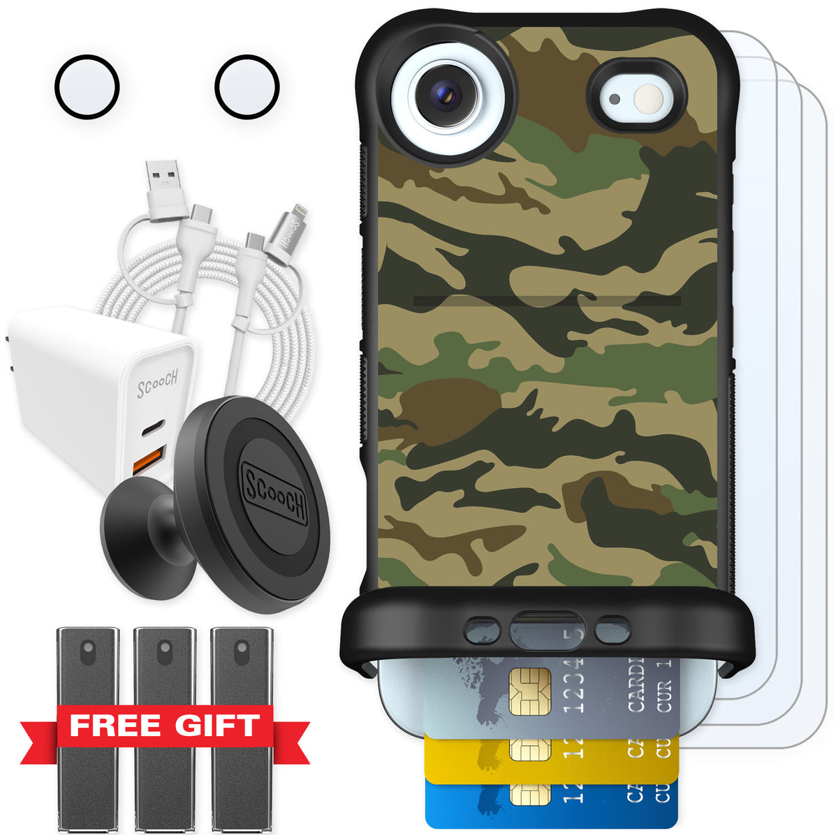 Scooch Wingmate Classic Camo for iPhone Air — Ultimate Bundle