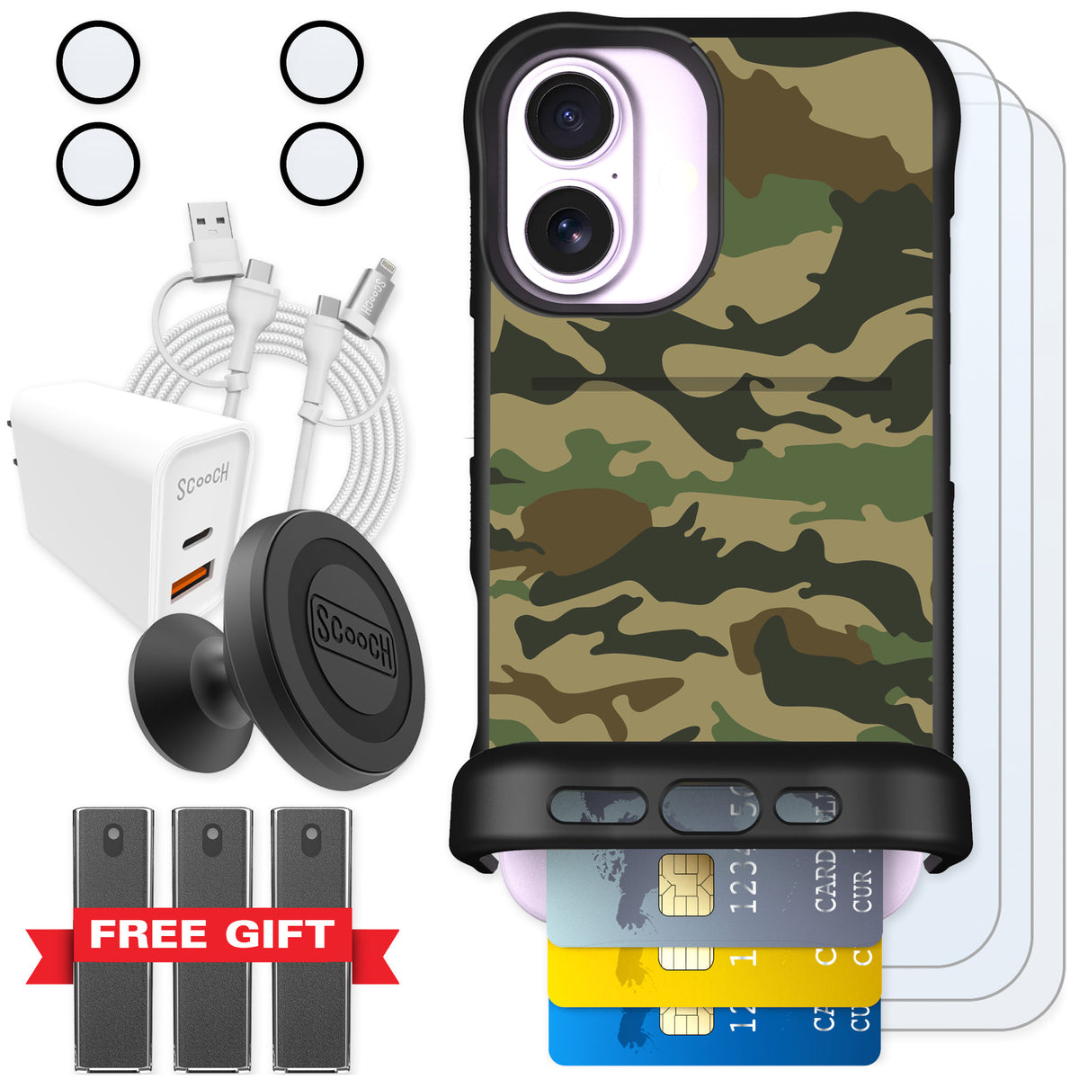 Scooch Wingmate Classic Camo for iPhone 17 — Ultimate Bundle