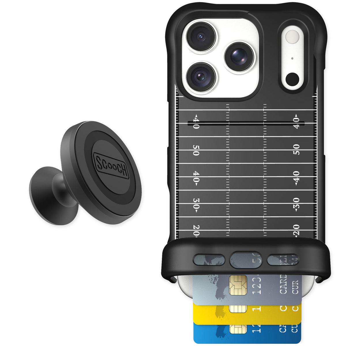 Scooch Wingmate Yard Lines for iPhone 18 Pro — Starter Bundle