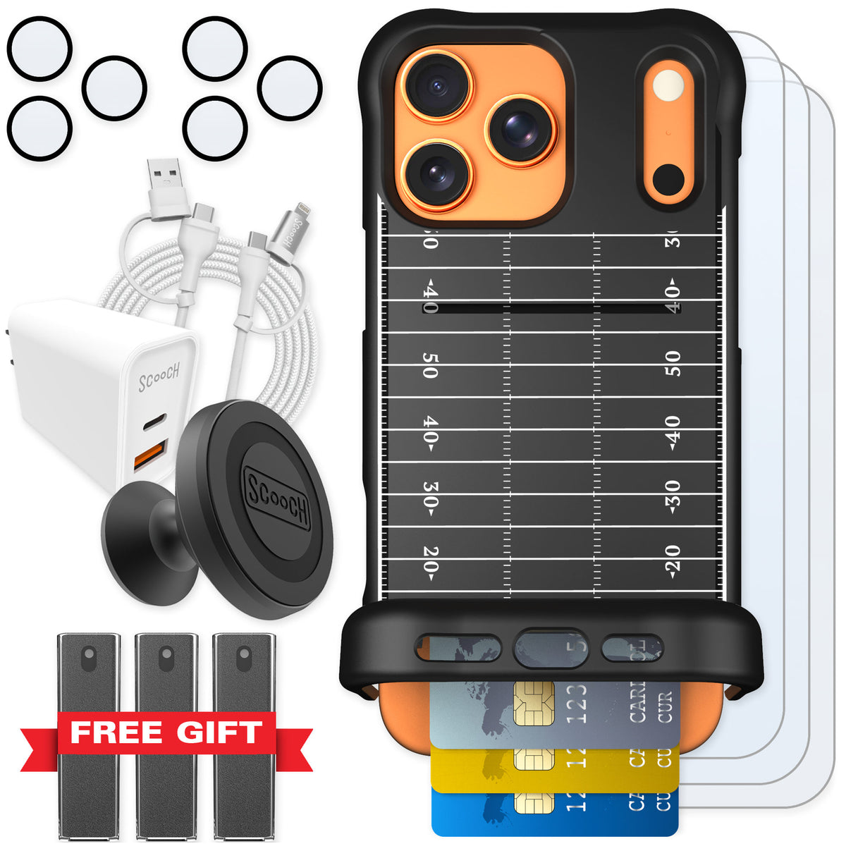 Scooch Wingmate Yard Lines for iPhone 17 Pro Max — Ultimate Bundle