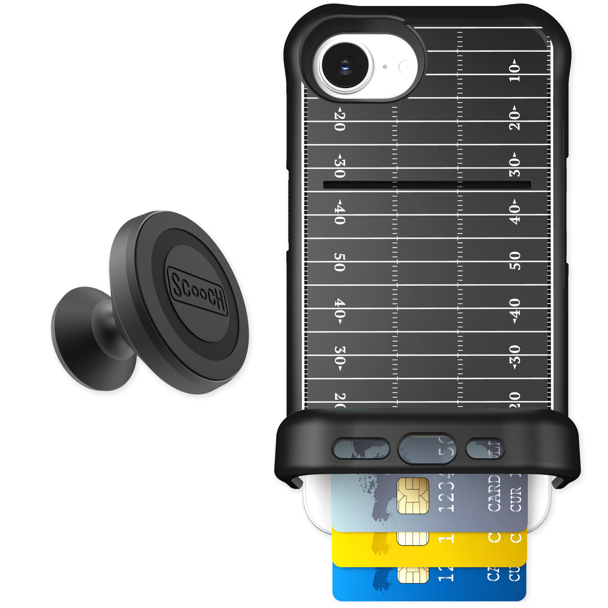 Scooch Wingmate Yard Lines for iPhone 16e — Starter Bundle