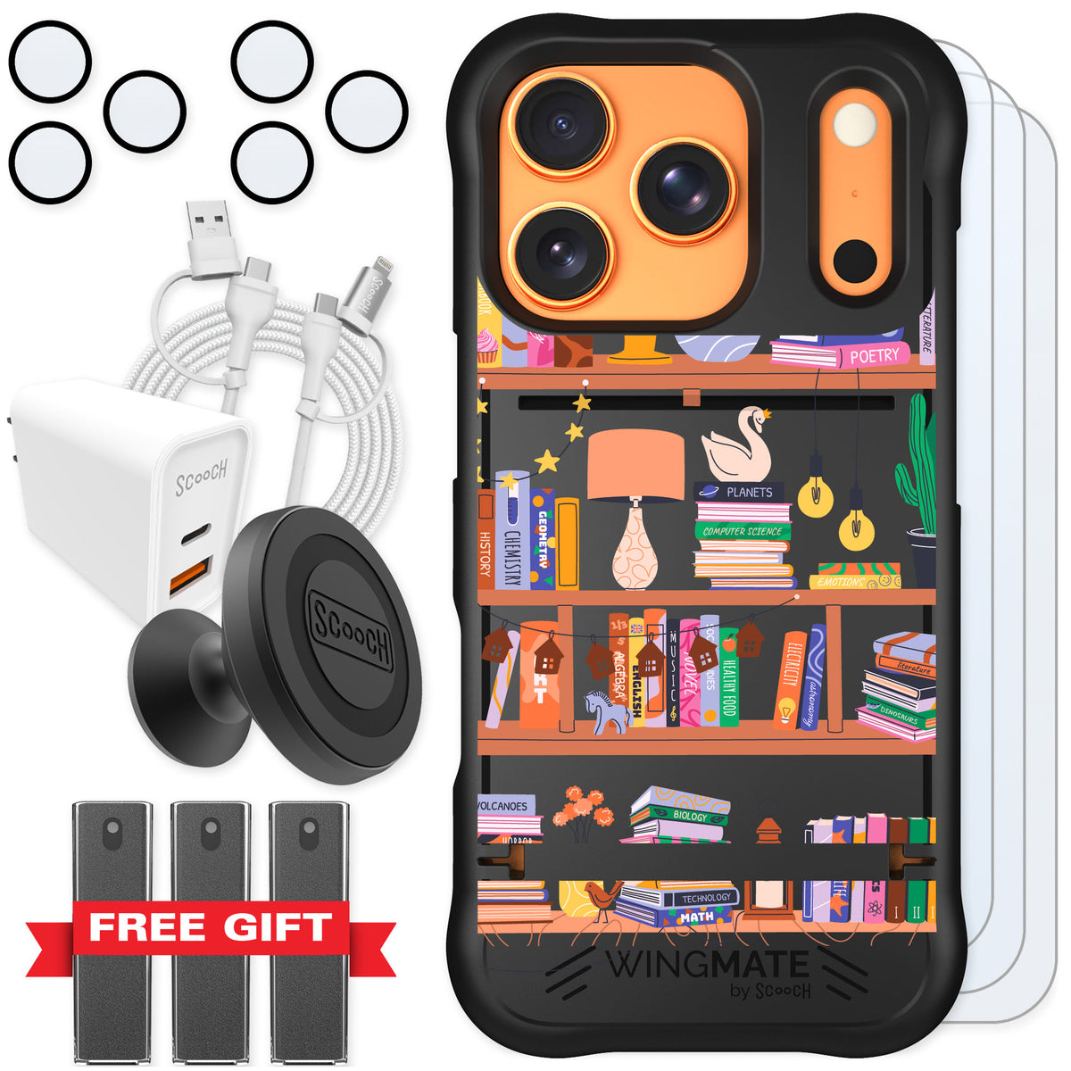 Scooch Wingmate Little Library for iPhone 17 Pro — Ultimate Bundle